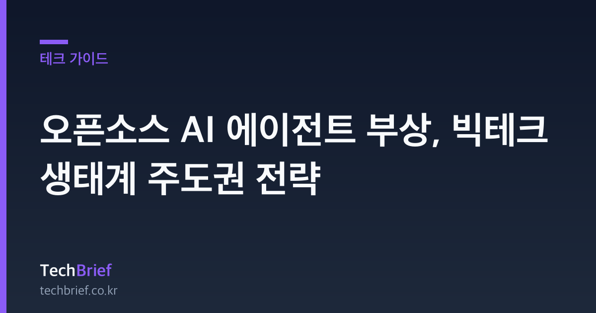 오픈소스 AI 에이전트 부상, 빅테크 생태계 주도권 전략