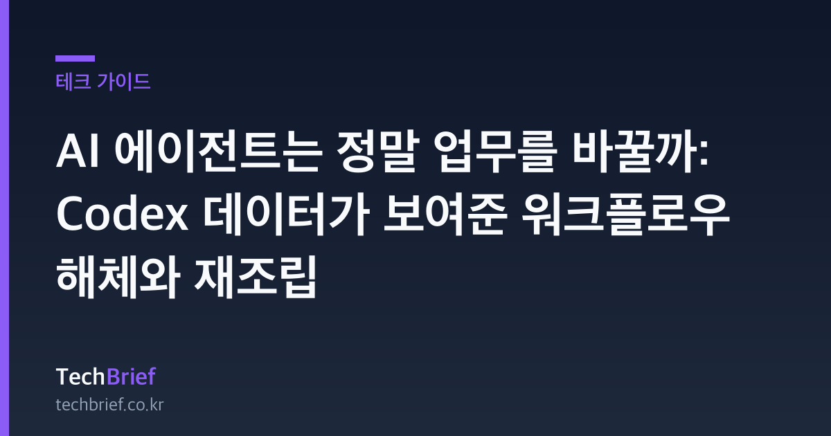 AI 에이전트는 정말 업무를 바꿀까: Codex 데이터가 보여준 워크플로우 해체와 재조립